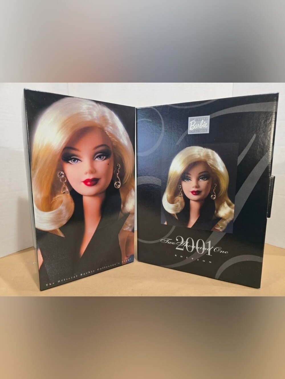 2001 Midnight Tuxedo Barbie Doll 28796 Members Choice & Spotted On The Scene Set